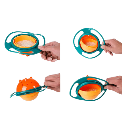 360° Rotating Spill-Proof Gyro Bowl