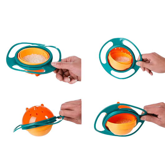360° Rotating Spill-Proof Gyro Bowl