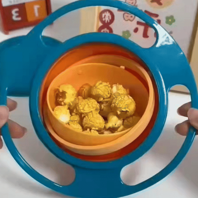 BabyOala Gyro Bowl demonstrating 360 degree rotation